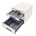 Skuffekabinet Leitz Wow med 4 Easyglide skuffer m stop